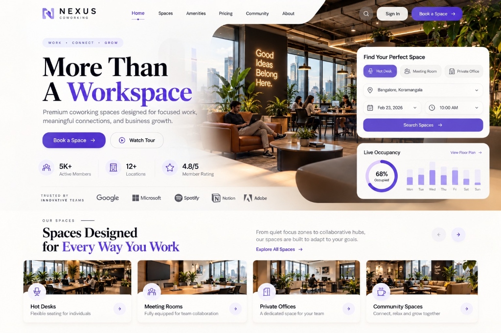 Nexus & WorkNest Smart Coworking Ecosystem